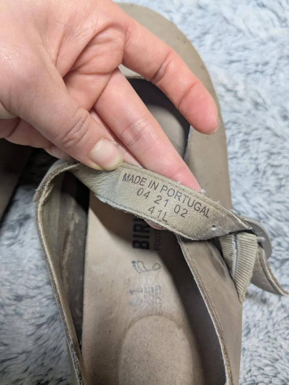 Birkenstock Tracy Mary Jane Tan Flats Sandals Nubuck Slip On Size 41 US 10